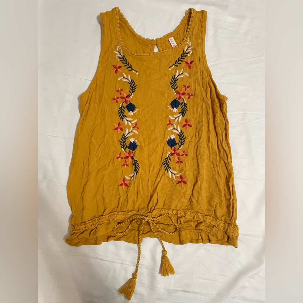 Yellow & Floral Tank